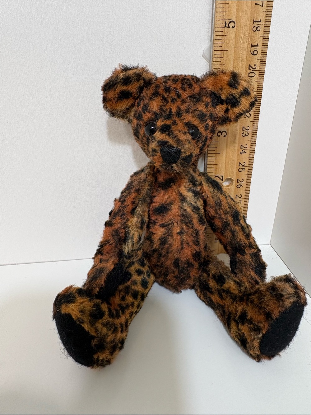 Mohair handmade Leopard Print Teddy Bear - mulberry meadows by Susan Hart